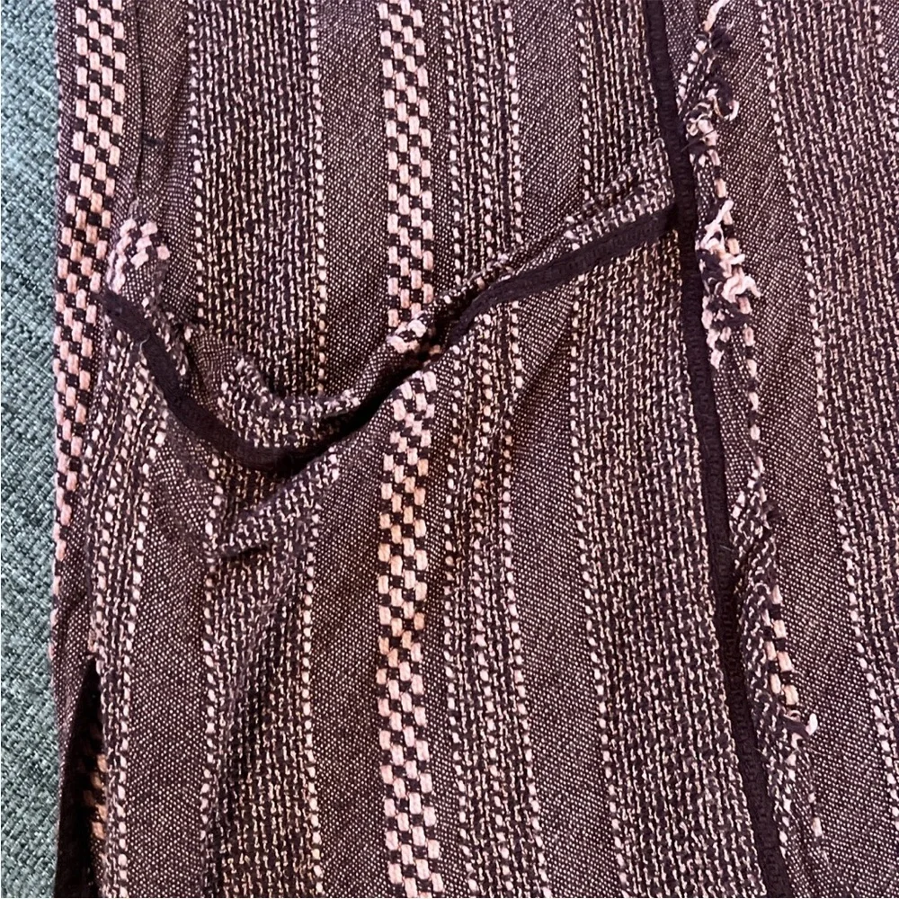 Free People Forever Yours Knit Stripe Tunic Sz Small Boho Burgundy